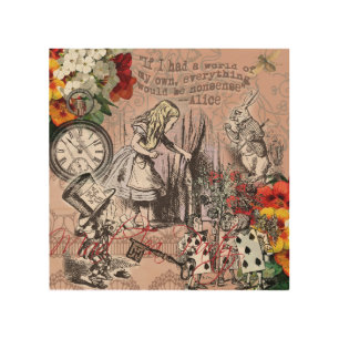 Alice nonsense curtain wonderland wood wall decor