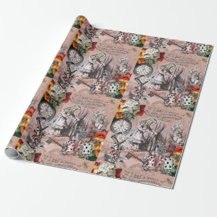 Alice nonsense curtain wonderland wrapping paper