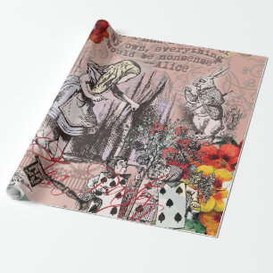 Alice nonsense curtain wonderland wrapping paper