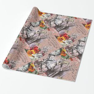 Alice nonsense curtain wonderland wrapping paper