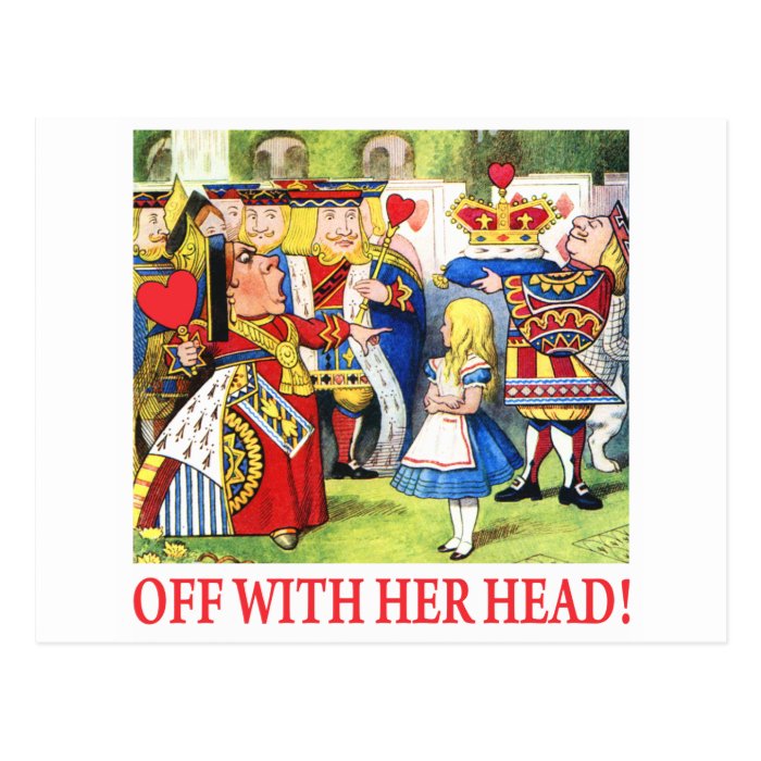 ALICE   OFF WITH HER HEAD POSTCARDS