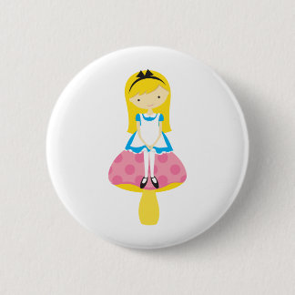 Alice on A Mushroom Button