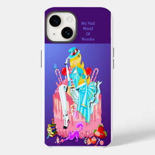 Alice on Birthday Cake wonderland art iPhone 14 Case