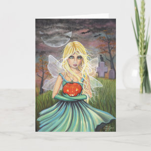 Alice on Halloween Fairy Card by Molly Harrison