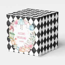 Alice Onederland Mad Tea Party Girl First Birthday Favor Boxes
