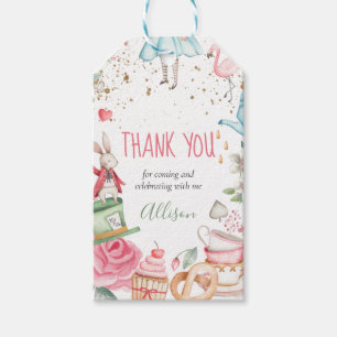 Alice Onederland Mad Tea Party Girl First Birthday Gift Tags