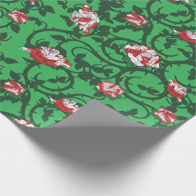 Alice painted roses wrapping paper (Corner)