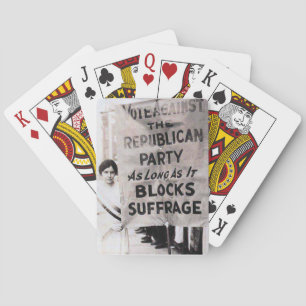 Alice Paul Protesting Poker Cards