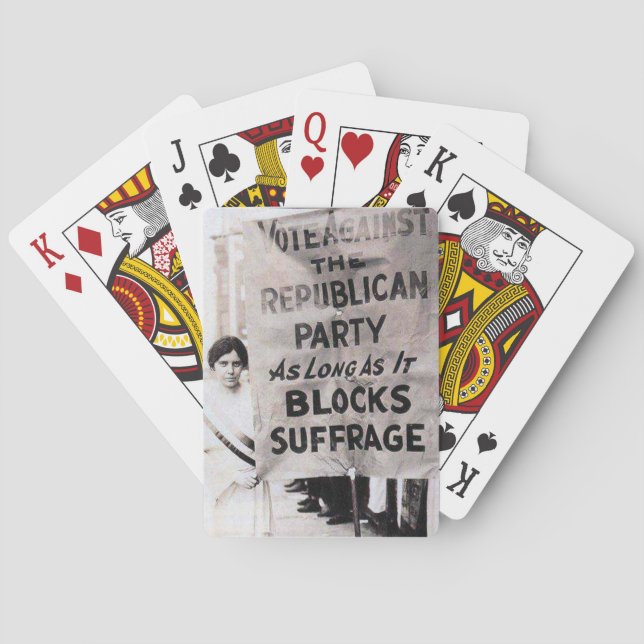 Alice Paul Protesting Poker Cards (Back)