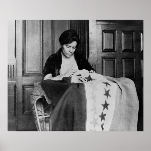 Alice Paul Sewing Suffrage Flag 1910s Poster