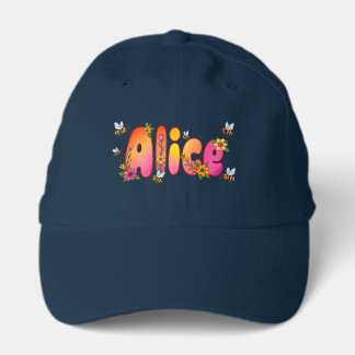 Alice - personalised hats for her