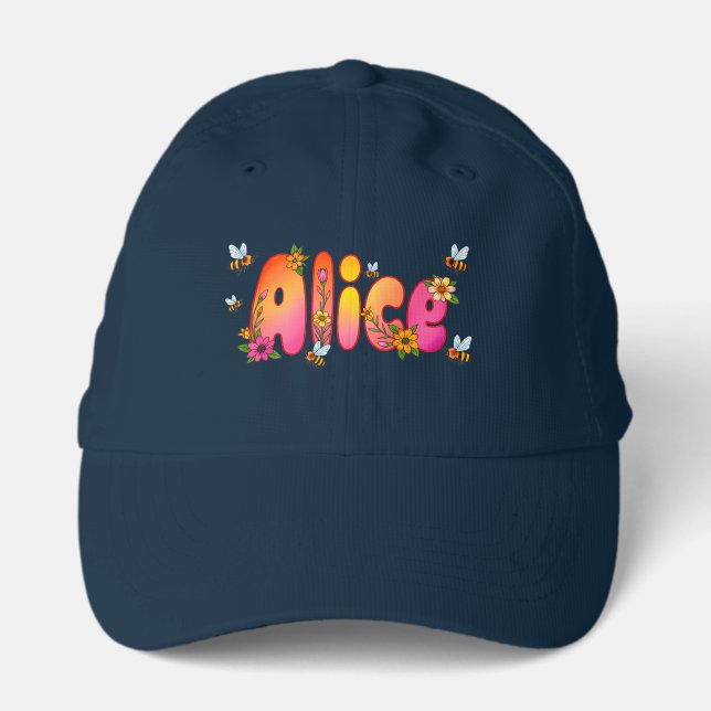 Alice - personalised hats for her (Front)