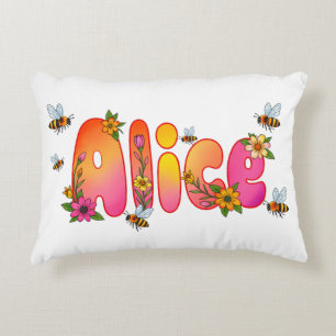 Alice- Personalized Bee Pillow