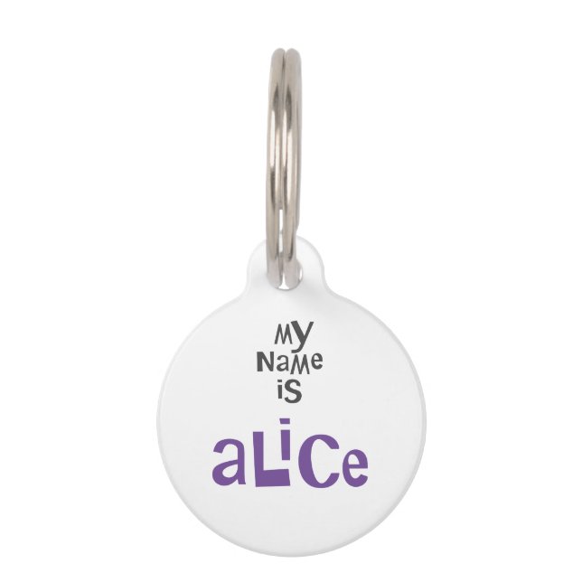 Alice Pet ID Tag (Front)