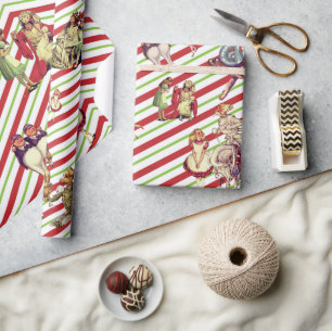 Alice Queen of Hearts Dutchess Knight Humpty Wrapping Paper