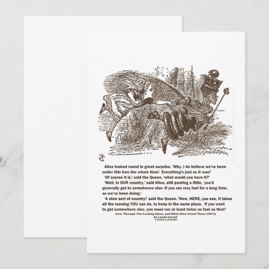 Alice Queen Running Twice As Fast Stay Same Place (Front/Back)