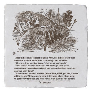 Alice Red Queen All The Running You Can Do Quote Trivet