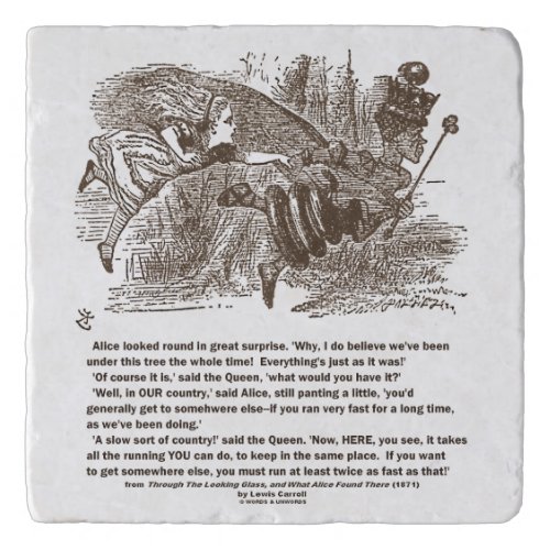 Alice Red Queen All The Running You Can Do Quote Trivet