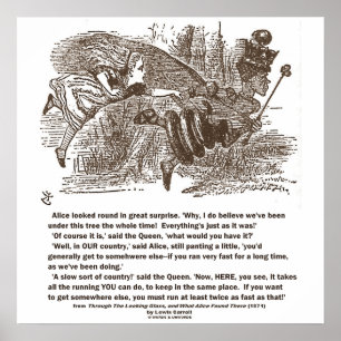 Alice Red Queen All The Running You Can Do Stay In Poster