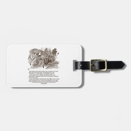 Alice Red Queen Running To Stay In Same Place Luggage Tag