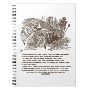 Alice Red Queen Running To Stay In Same Place Notebook