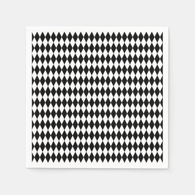 Alice related geometric decoupage rhombus pattern napkins (Front)