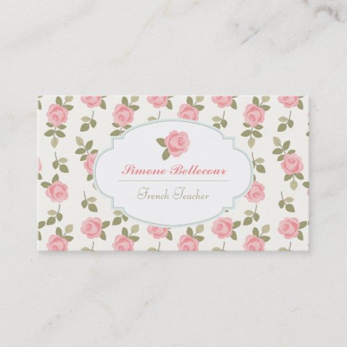 Alice Romantic Vintage Roses Business Card Templates