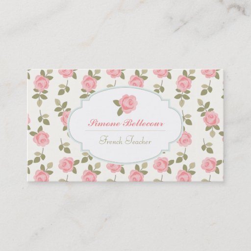 Customizable Alice Romantic Vintage Roses Business Card Templates