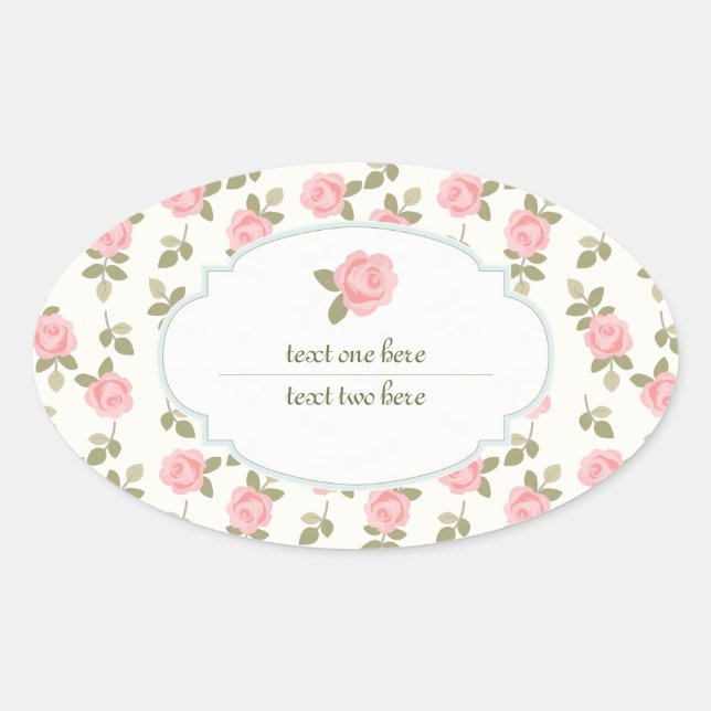 Alice Romantic Vintage Roses Gift Tag (Front)