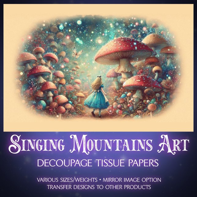 Alice’s Mystical Forest Path Decoupage Tissue Paper (Creator Uploaded)