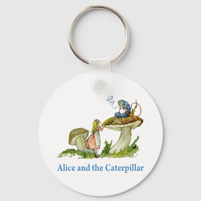 Alice Seeks Advice From The Caterpillar Keychain (Front)