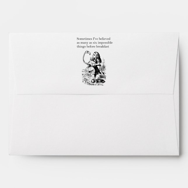 Alice, Six Impossible Things Envelope (Back (Top Flap))