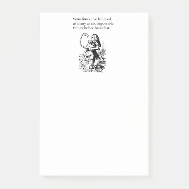 Alice, Six Impossible Things Post-it Notes (Front)