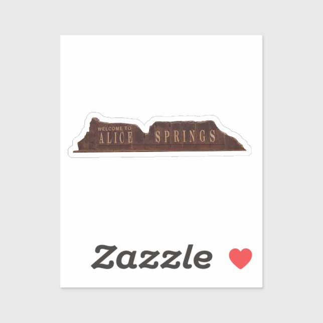 Alice Springs Australia Sign Sticker (Sheet)