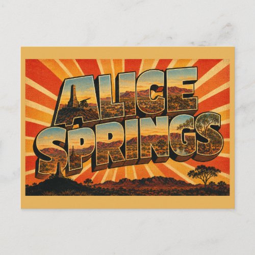 Alice Springs NT Australia Outback Red Centre Postcard