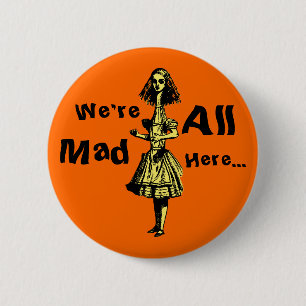 Alice Stretched in Wonderland Pinback Button