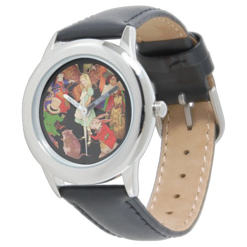 Alice Surrounded By Wonderland Characters Watch