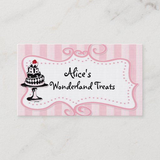 Customizable Alice Sweet Shop Business Cards