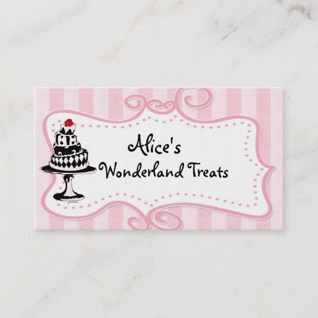 Alice Sweet Shop Business Cards (Front)