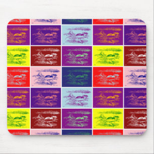 Alice swimming in a pool of tears pop art mouse pad
