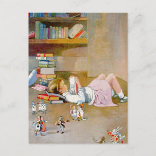 Alice Takes a Trip to Wonderland Postcard
