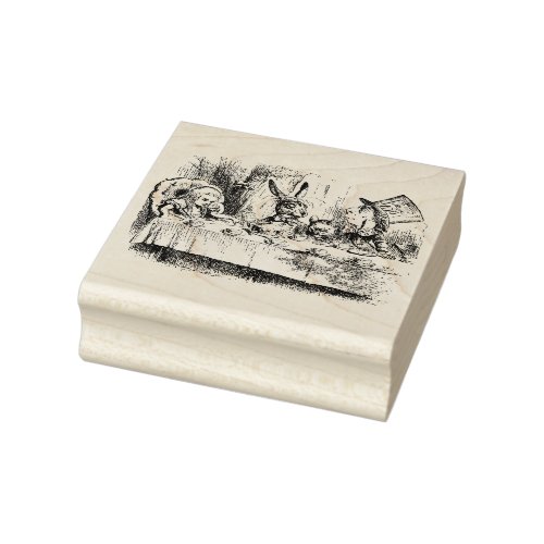 Alice Tea Party Rubber Stamp