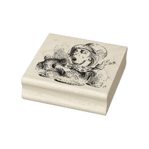 Alice Tea Party Rubber Stamp