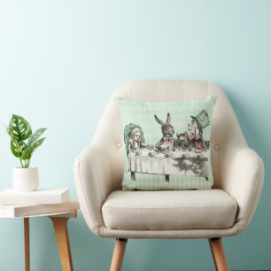 Alice Tea Party Throw Pillow