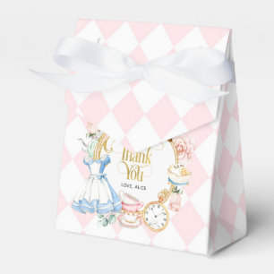 Alice tea party wonderland birthday purple favor b boxes