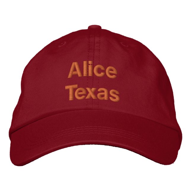 Alice Texas Embroidered Baseball Cap (Front)