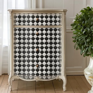 Alice Textured Harlequin Checkerboard Decoupage Tissue Paper