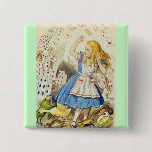 Alice & the Cards Full Color Pinback Button