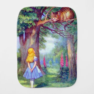 Alice & the Cheshire Cat Burp Cloth