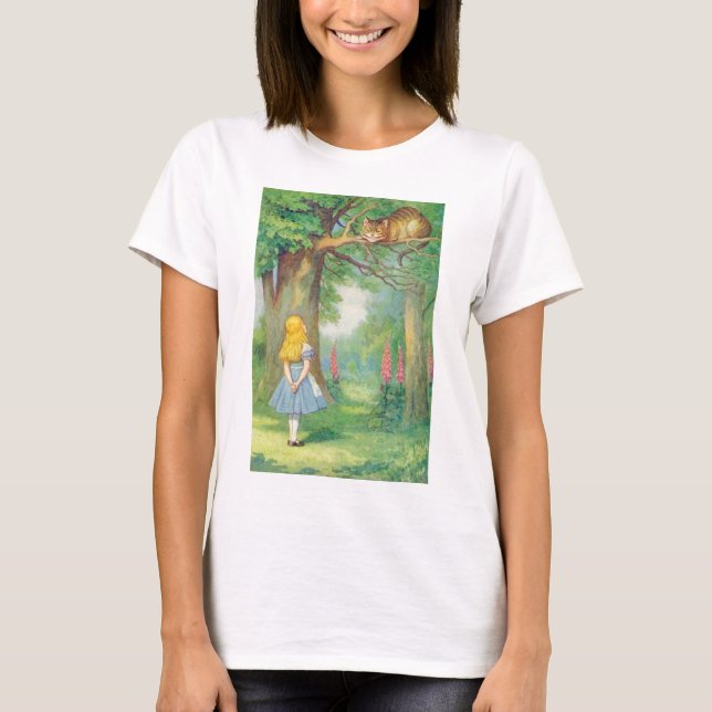 Alice & the Cheshire Cat Color T-Shirt (Front)